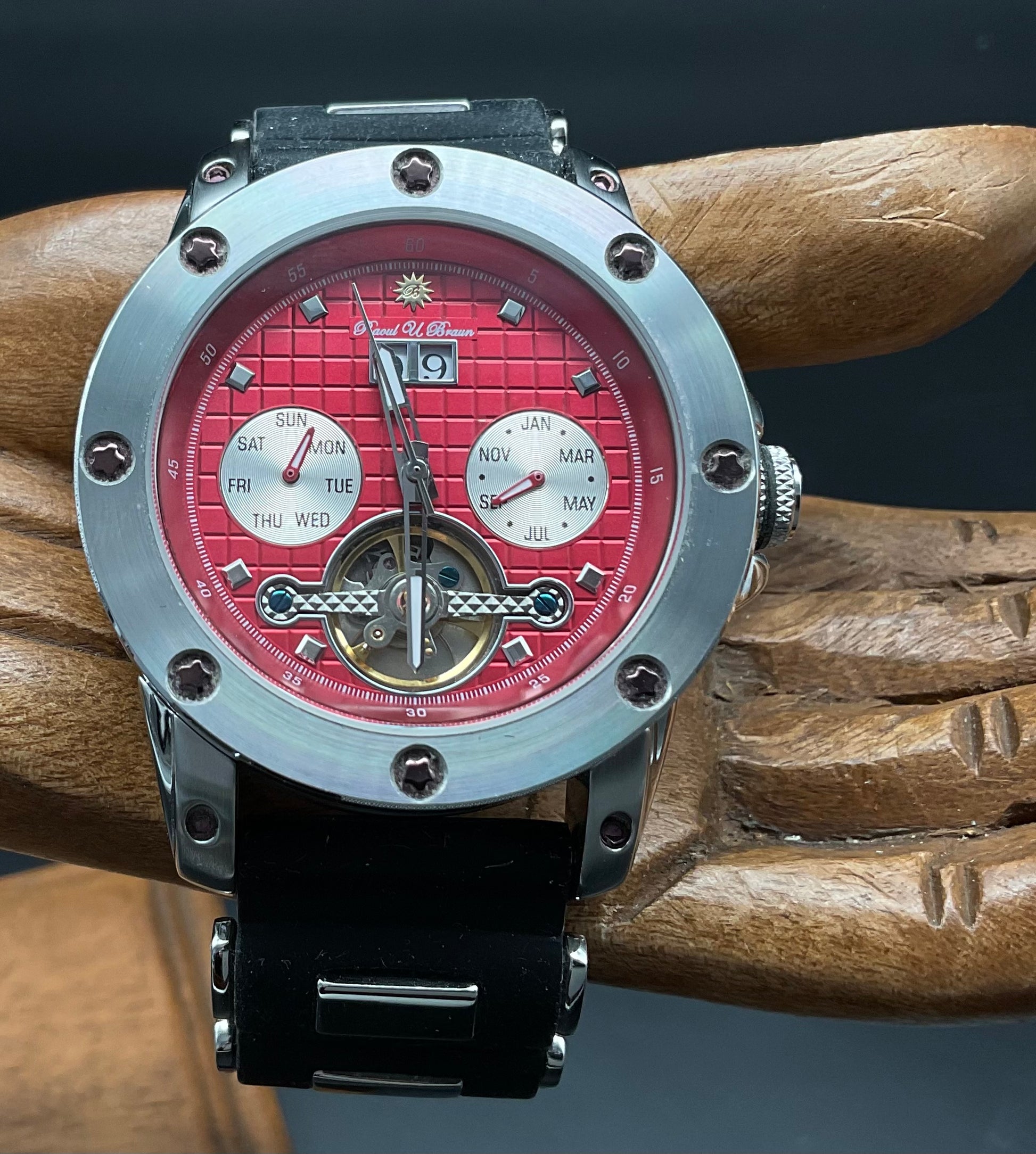 Goldene Raoul Raoul U Braun Automatik Tourbillon Tourbillon Watches