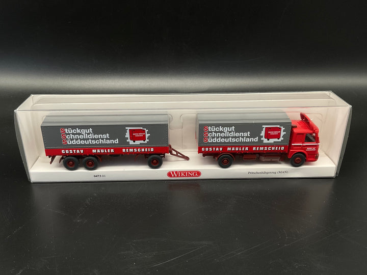 Wiking Pritschenhängerzug