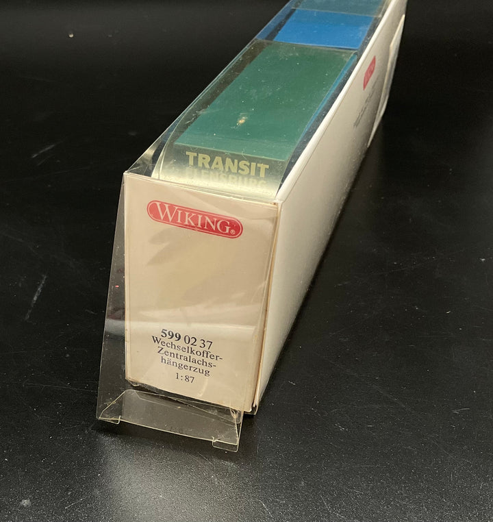 Wiking Wechselkoffer-Zentralachshängerzug