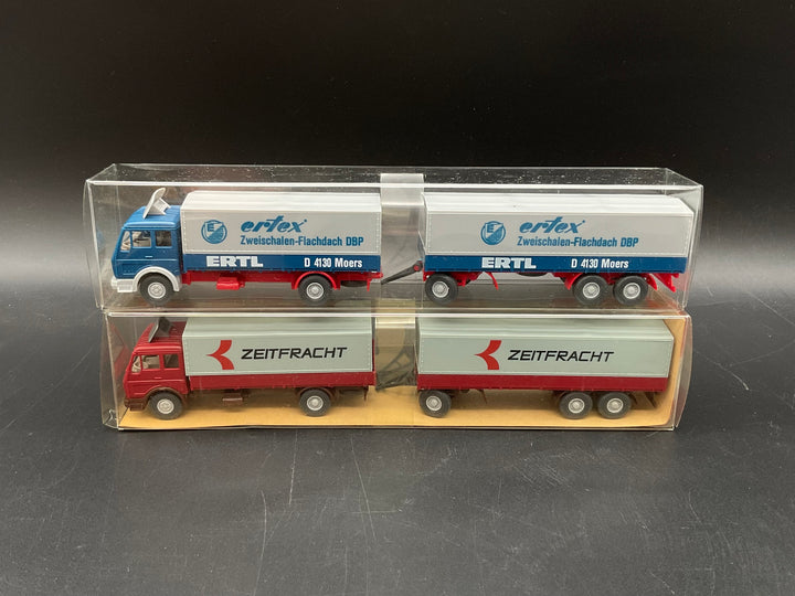 Zwei Wiking MB Fernsattelzüge