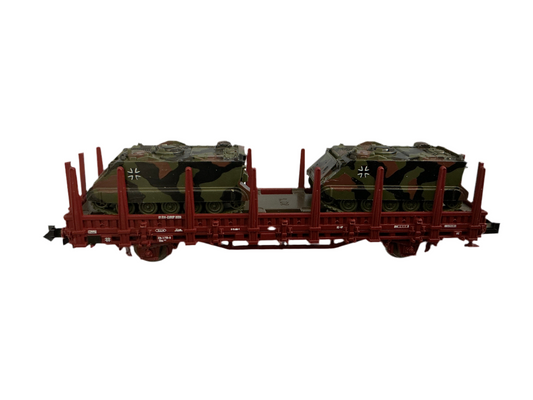 Güterwagen, Roco Rungenwagen mit Panzern