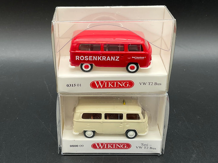 VW T2 Bus und VW T2 Bus/Taxi von Wiking