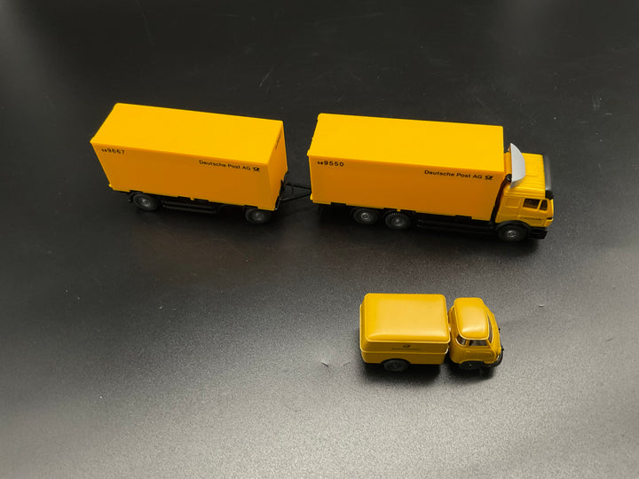 Wiking Post LKW mit Anhänger und Postauto