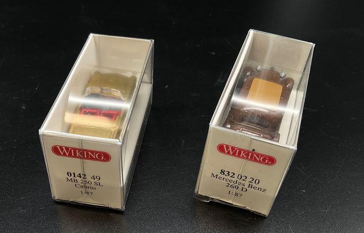 Zwei Wiking Modellfahrzeuge von Mercedes Benz