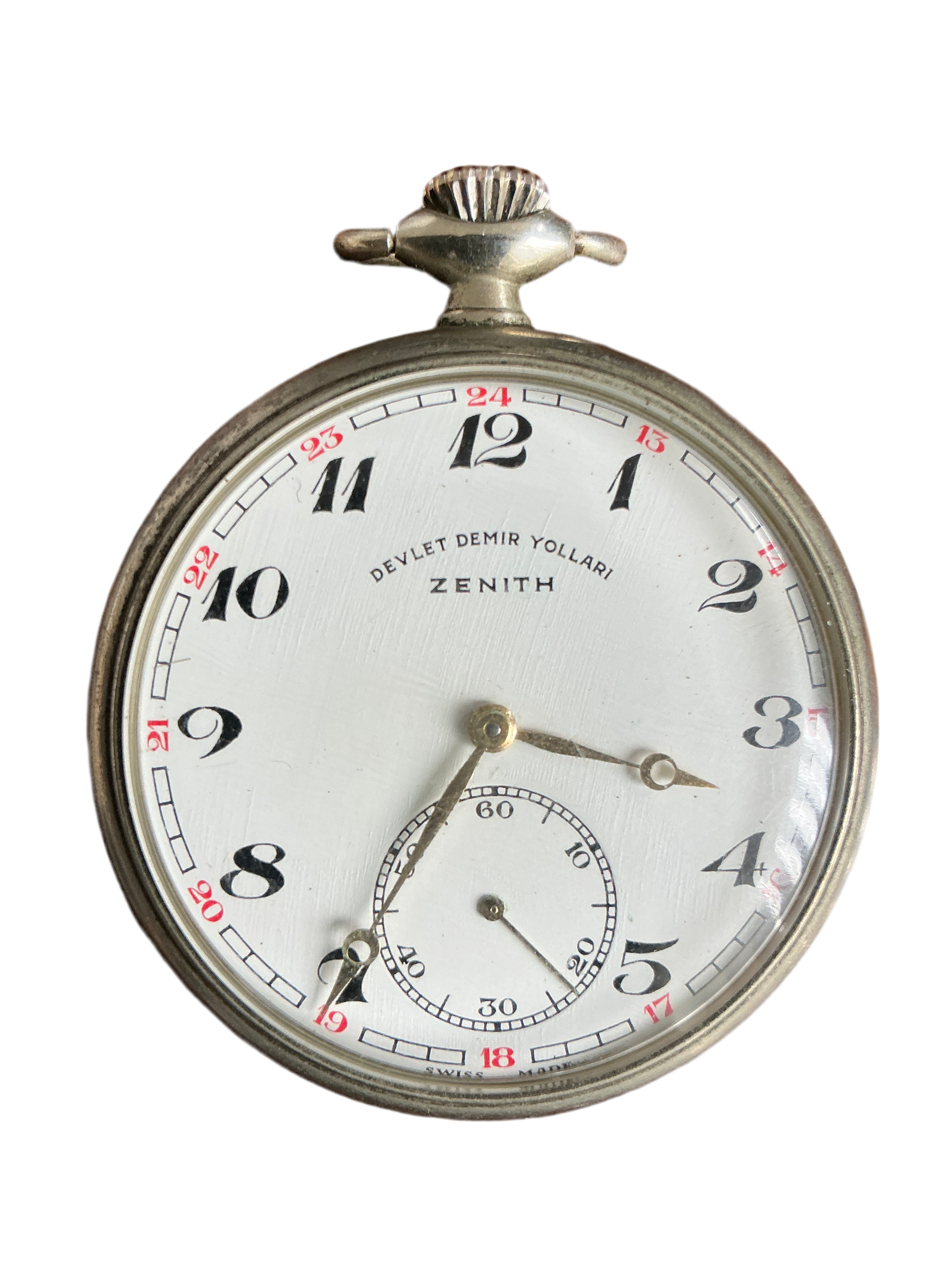 Zenith Taschenuhr Dimetron Devlet Demir Yollari 905