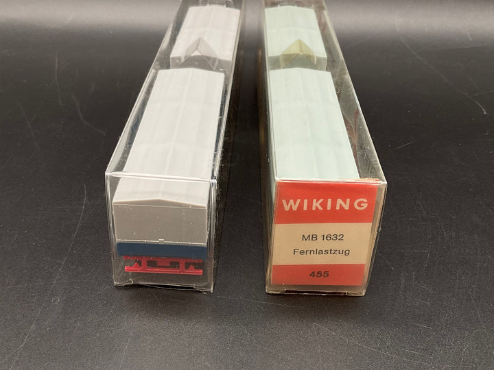 Zwei Wiking MB Fernsattelzüge