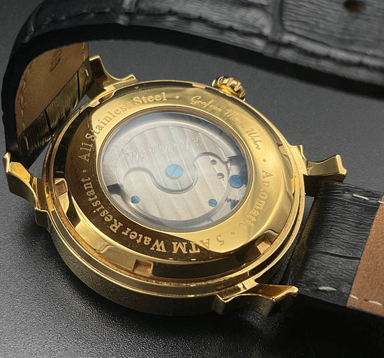 Goldene Graf von Monte Wehro Uhr