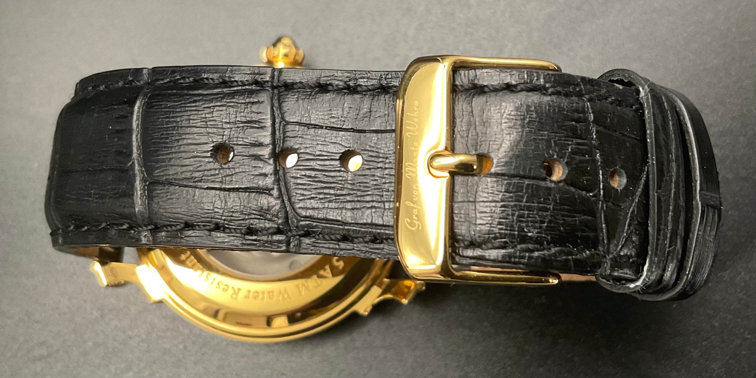 Goldene Graf von Monte Wehro Uhr