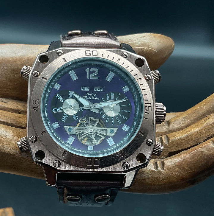 Braun-blaue Graf von Monte Wehro Uhr