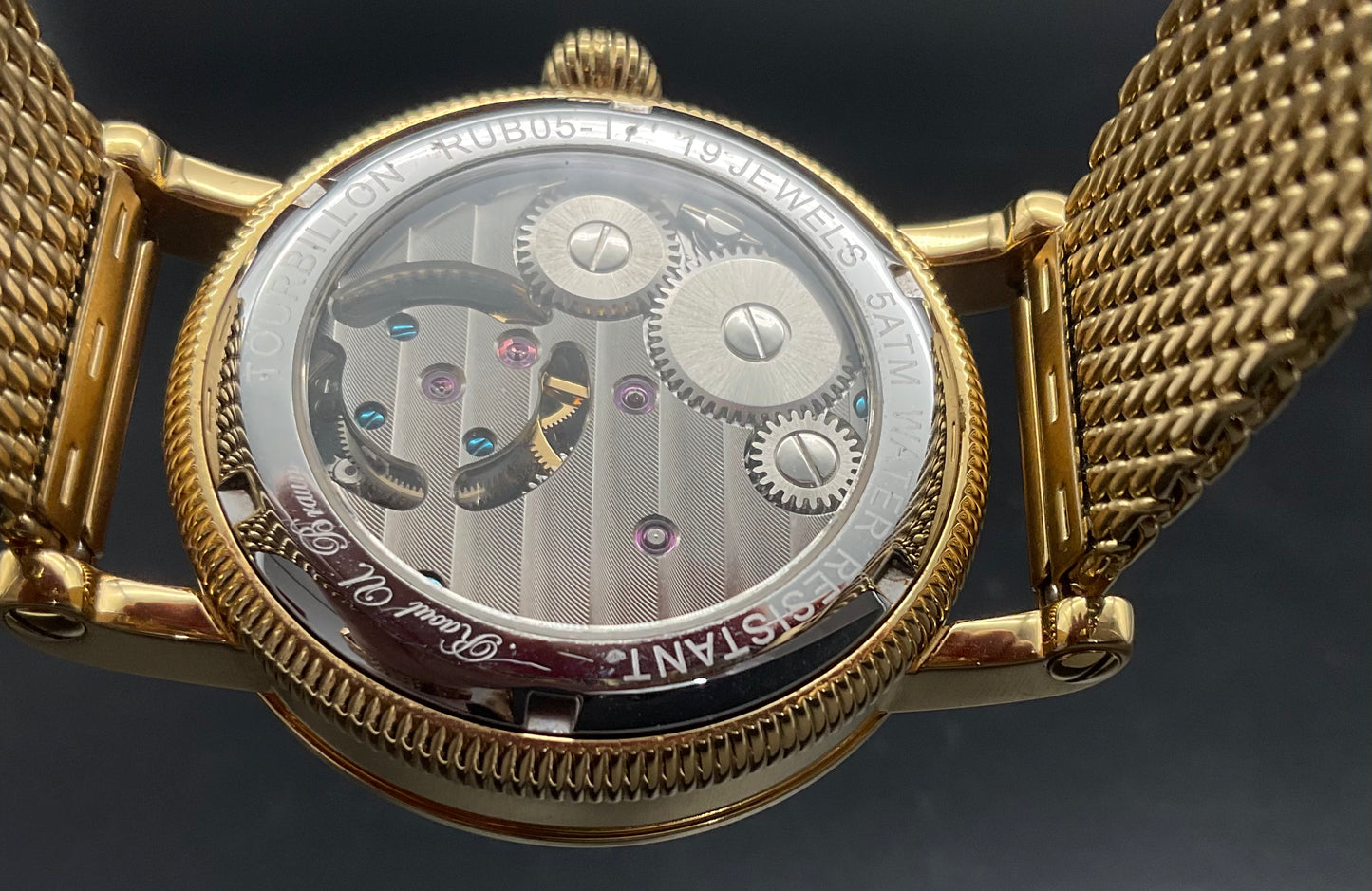 Goldene Raoul U. Braun Tourbillion Uhr