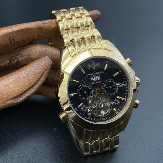 Goldene Buchner & Bovalier Herrenuhr