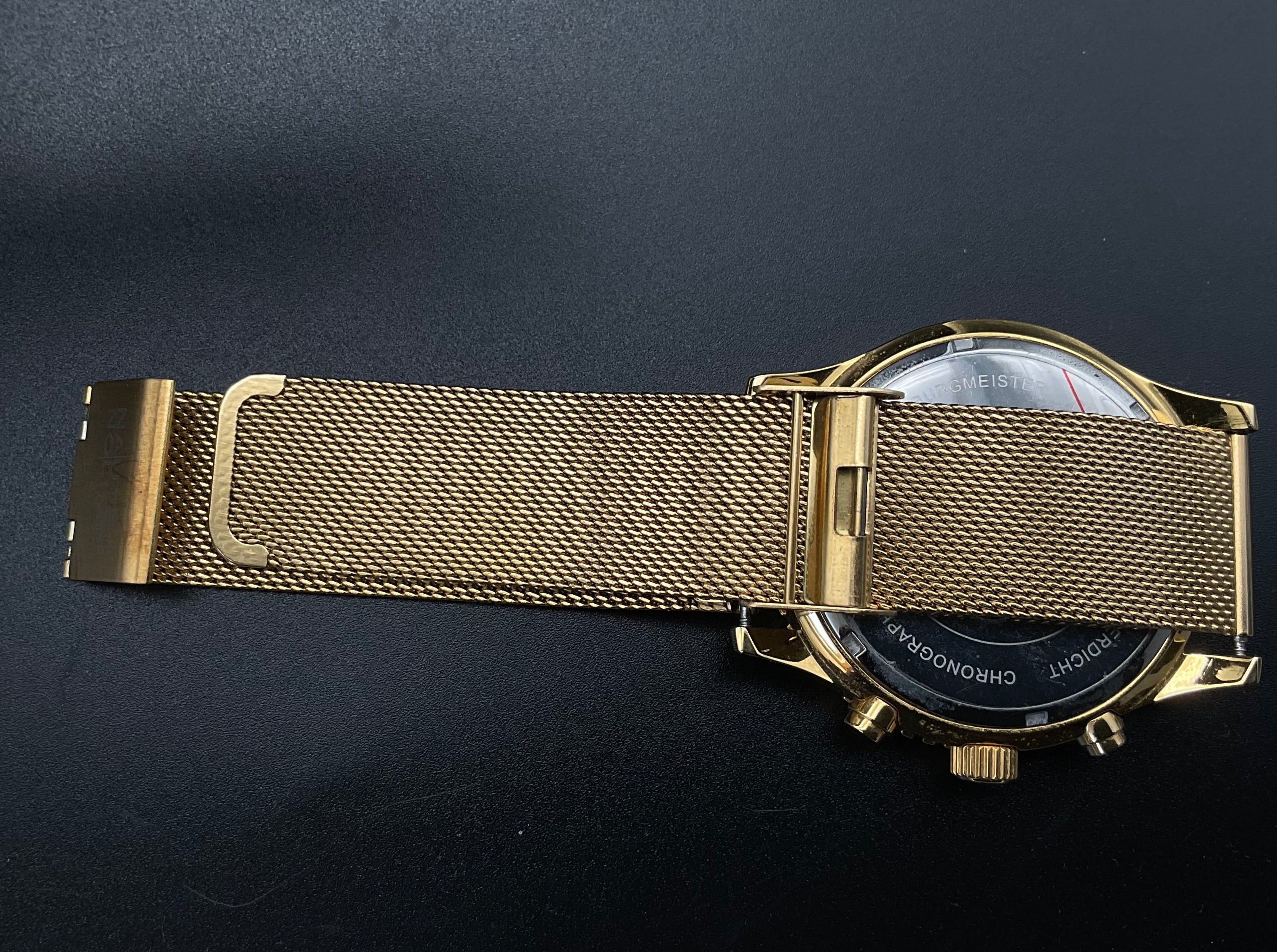 Goldene Burgmeister Uhr BM320-274