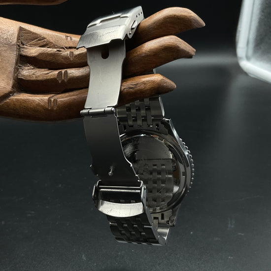 Silber-grüne Burgmeister Uhr BM320-191