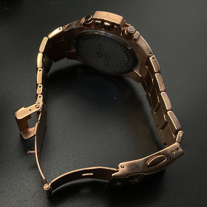 Rosé-farbige Jacques Lehmans Uhr