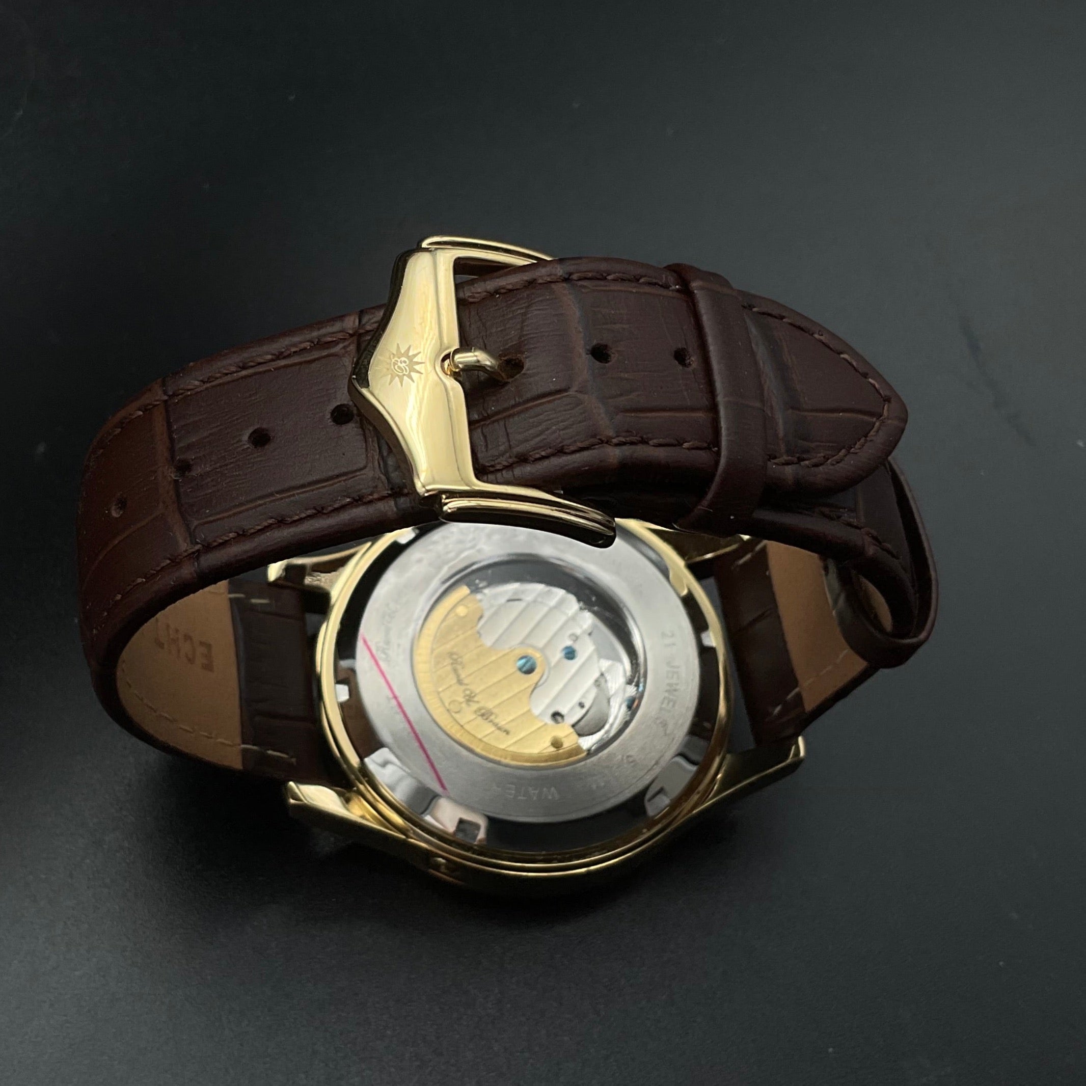 Goldene Raoul U Braun Herrenuhr