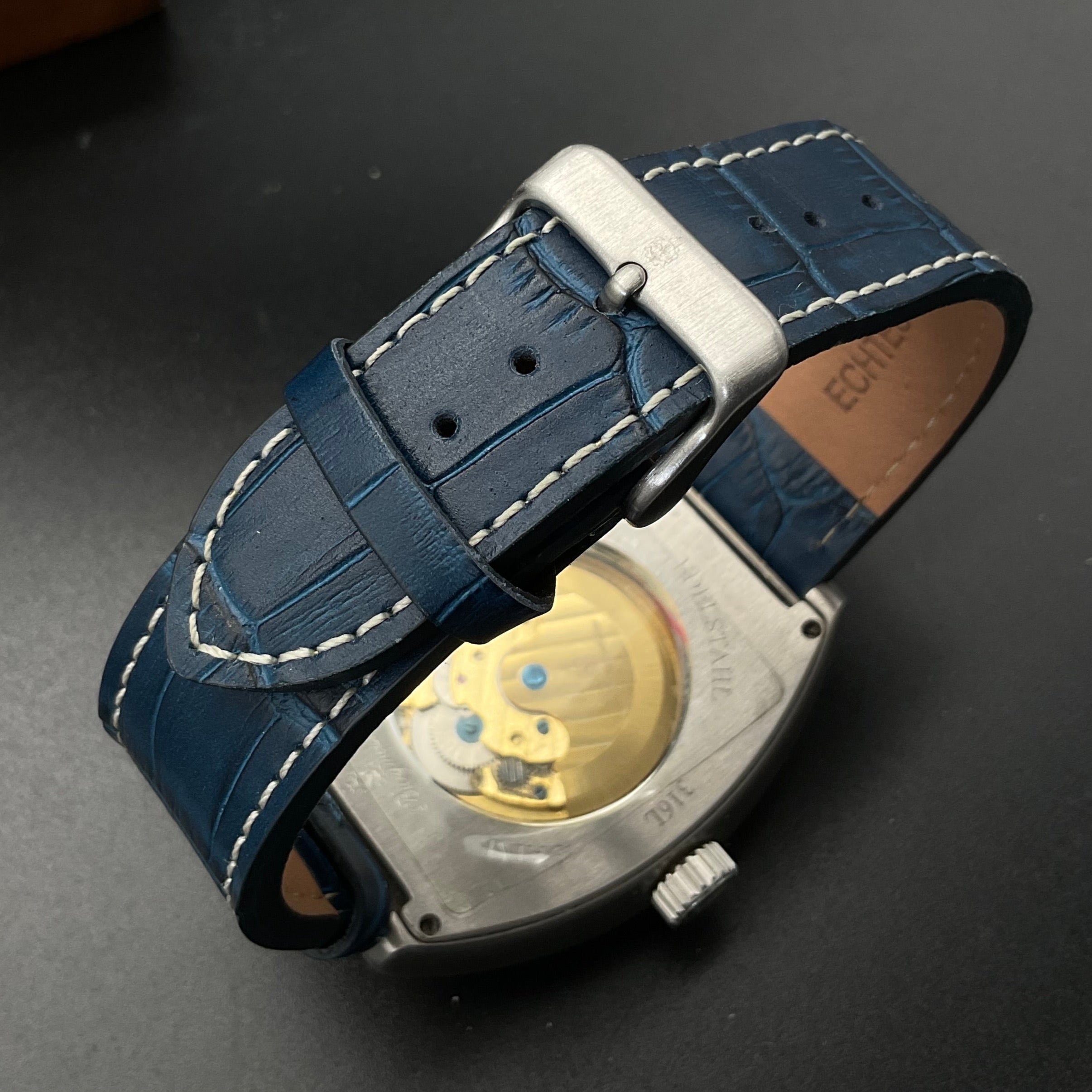 Blau-silberne Burgmeister Uhr BM247-133