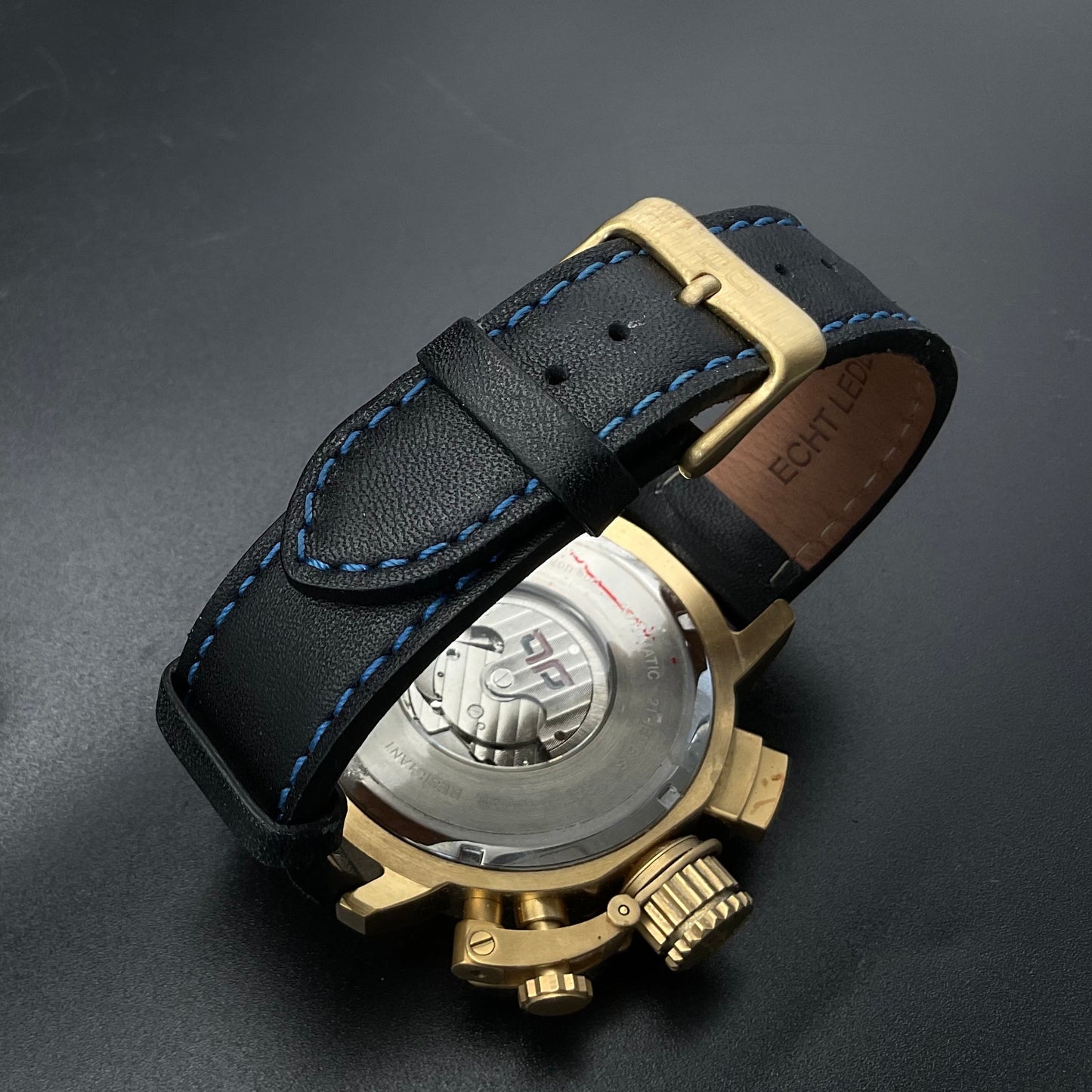 Gold-blaue deLorean Uhr DL05-1074