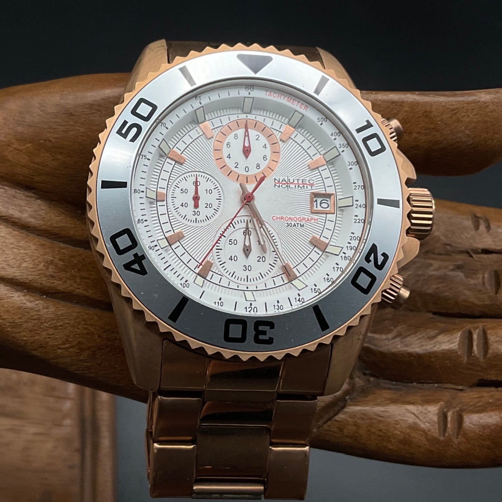 Roségoldene Nautec Uhr 130057