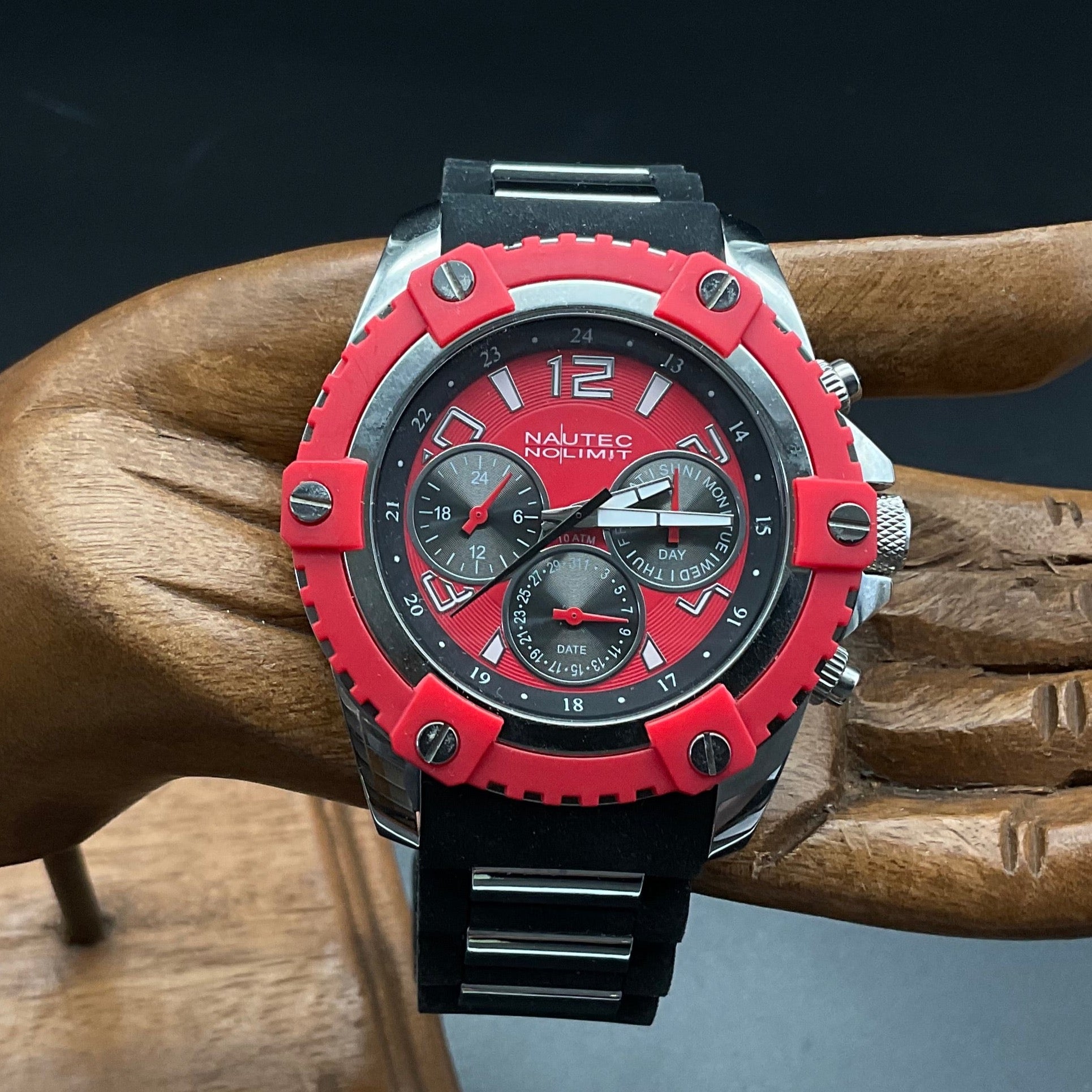 Rot-schwarze Nautec No Limit Uhr 121703
