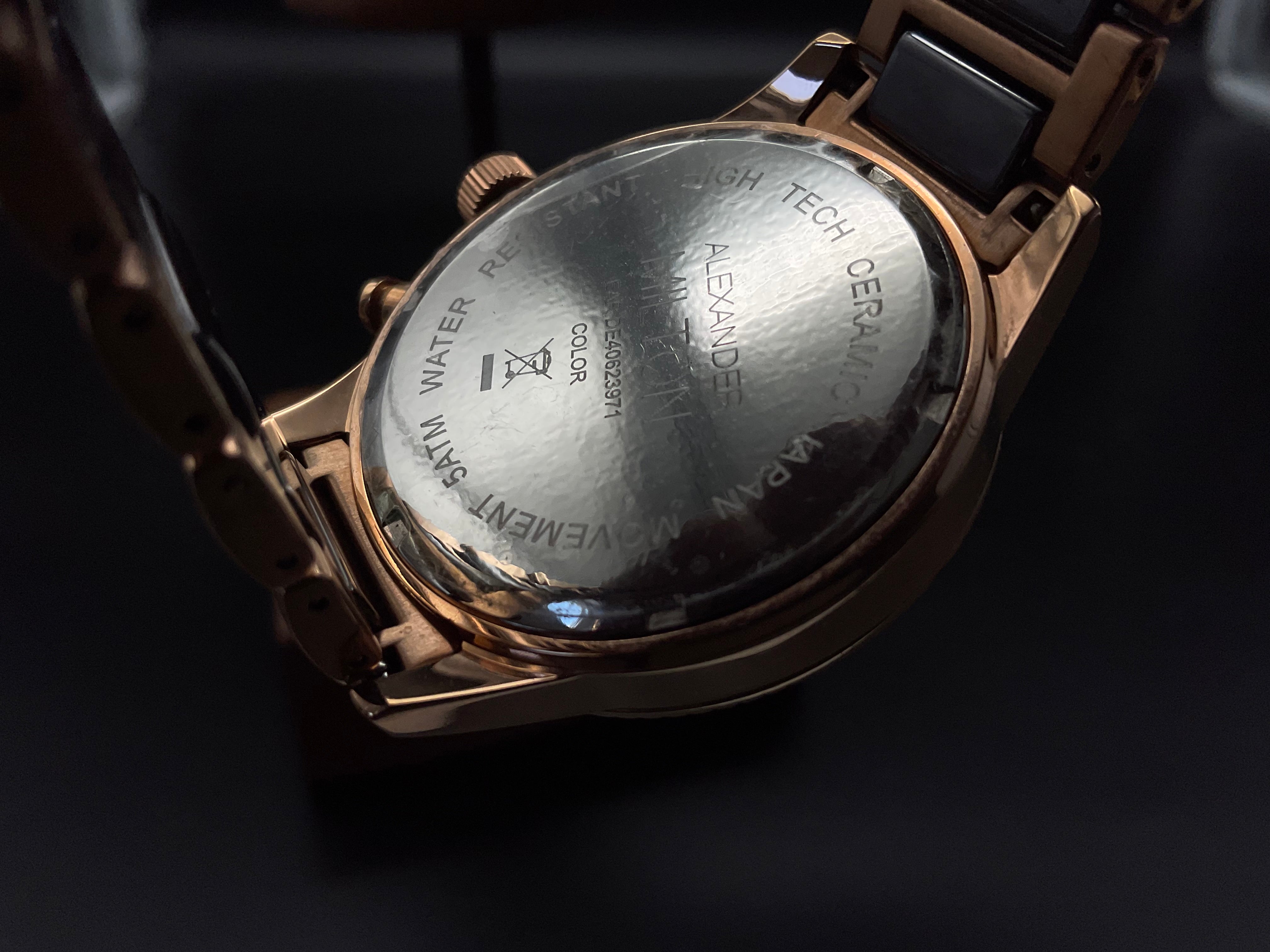 Braun-Roségoldene Alexander Milton Uhr