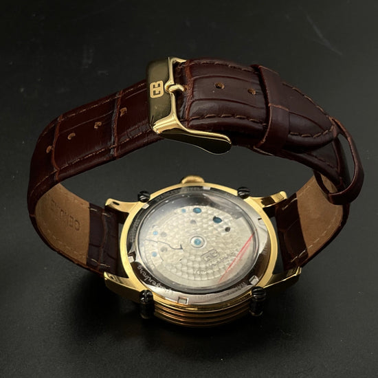 Gold-schwarze Grafenberg Uhr