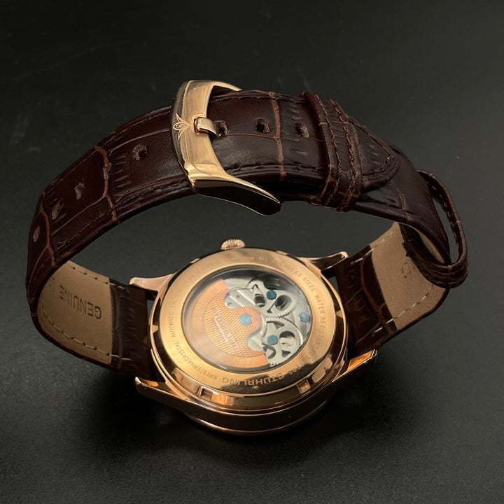 Roségoldene Stühling Uhr