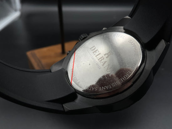 Rot-schwarze Delbana Uhr 44501.588.6