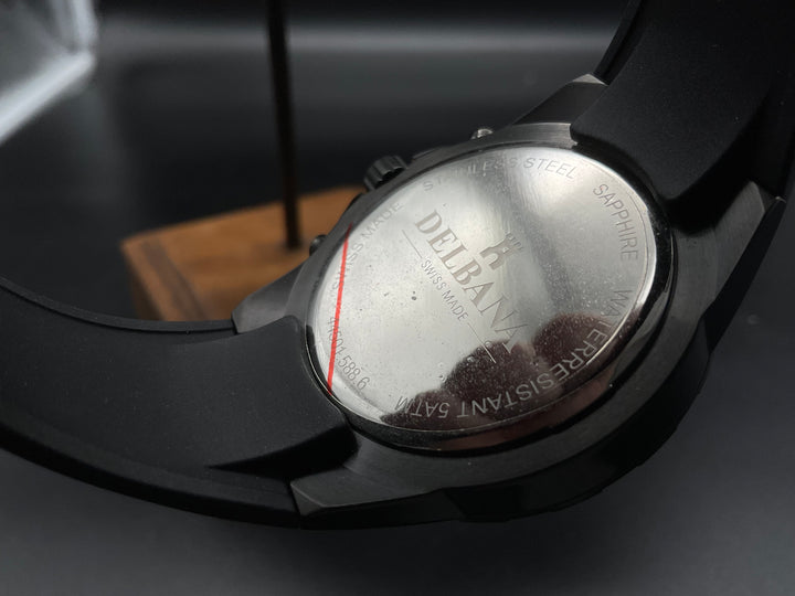 Rot-schwarze Delbana Uhr 44501.588.6