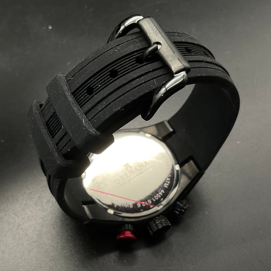 Schwarz-rote Delbana Uhr 44501.612.6