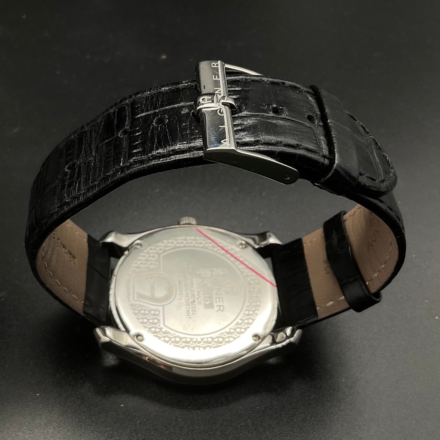Silber-schwarze Aigner Lazio Uhr