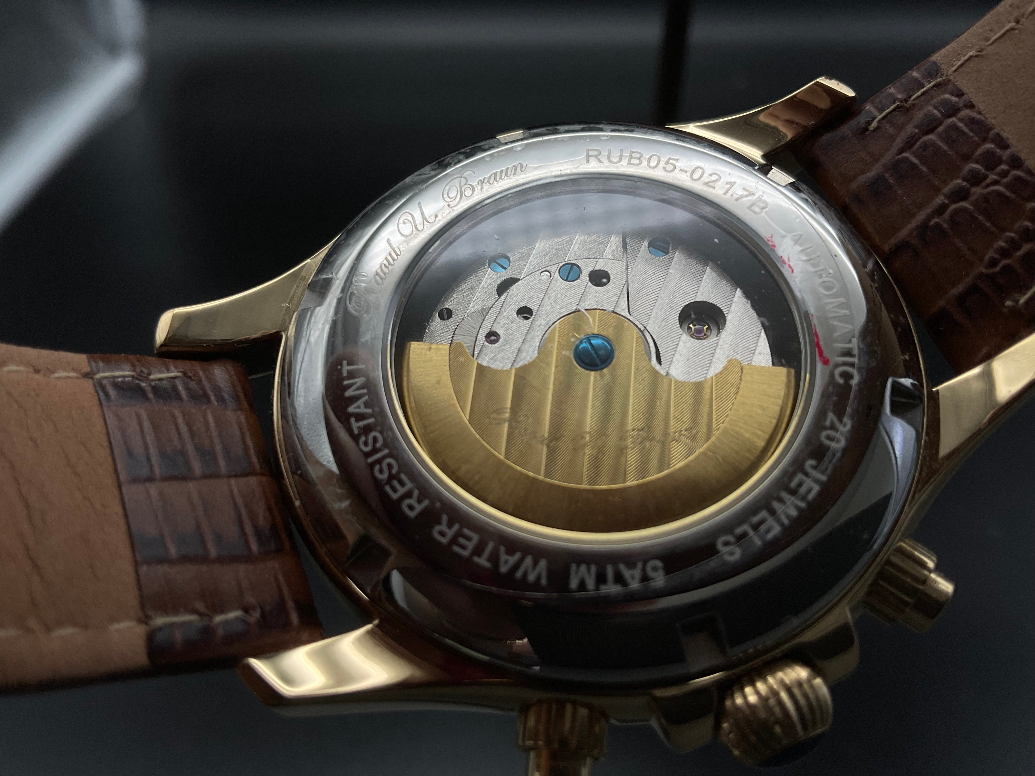 Gold-blaue Raoul U. Braun RUB05-0217B Uhr