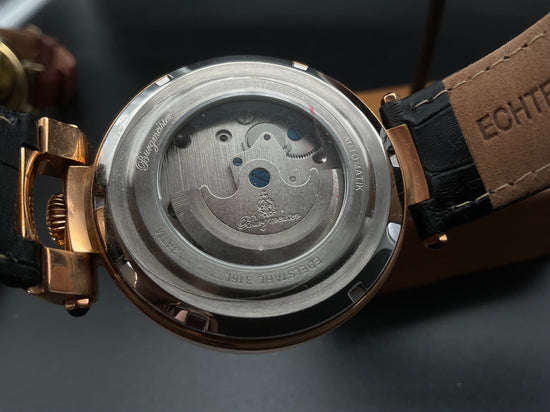 Schwarz-Roségoldene Burgmeister BM241-392 Uhr