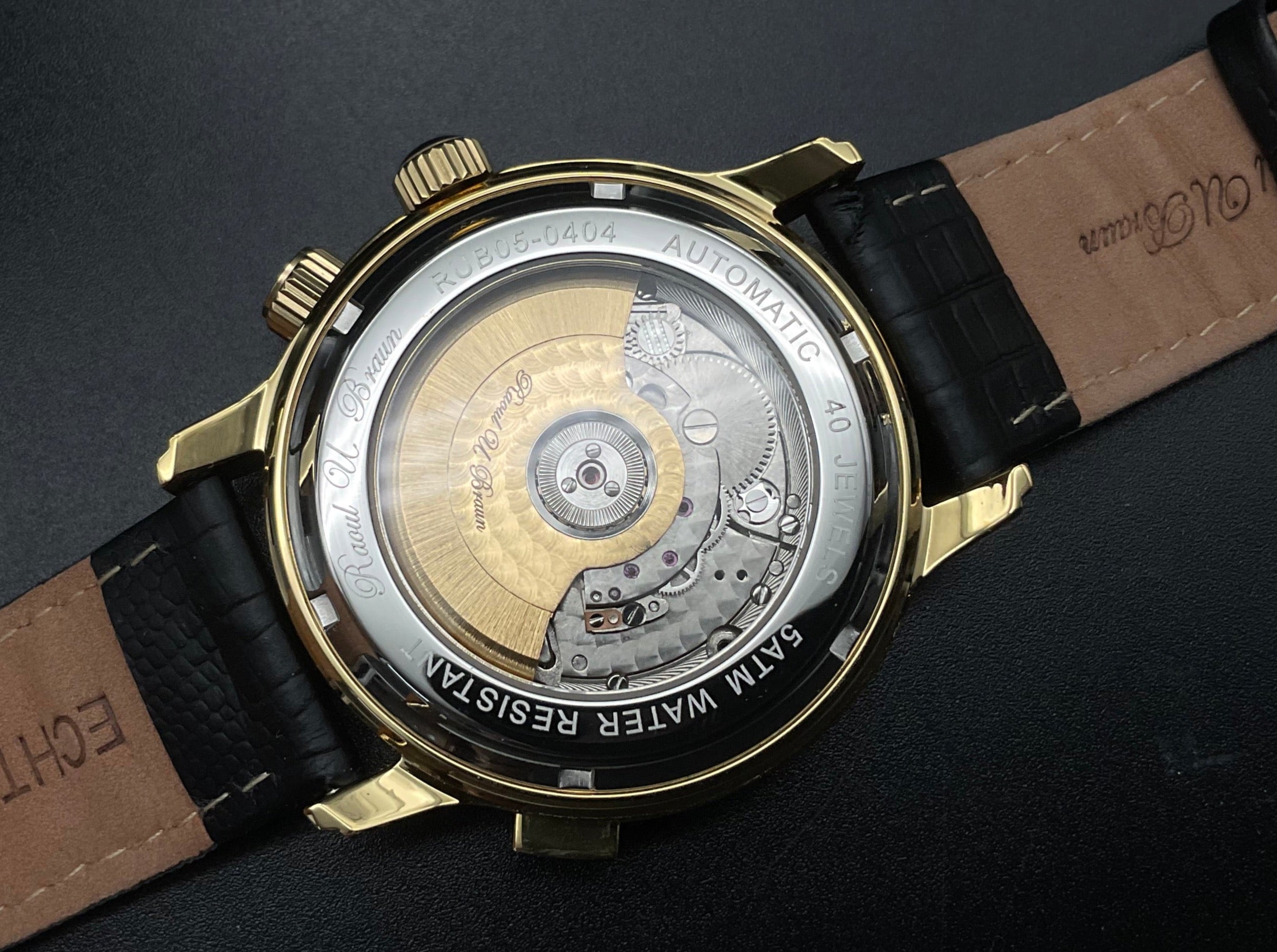 Gold-schwarze Raoul U. Braun RUB05-0404 Uhr