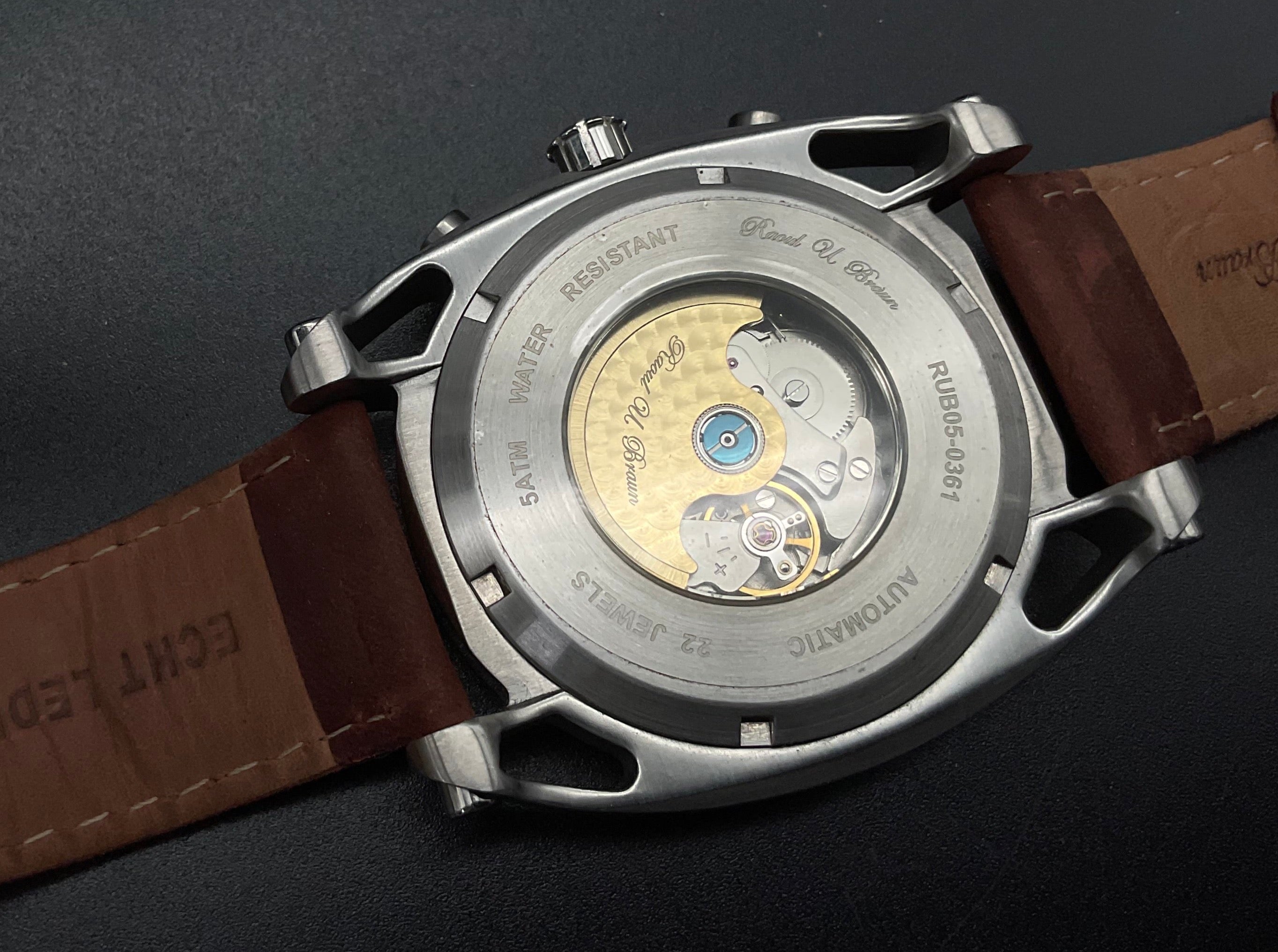 Rot-silberne Raoul U. Braun RUB05-0361 Uhr