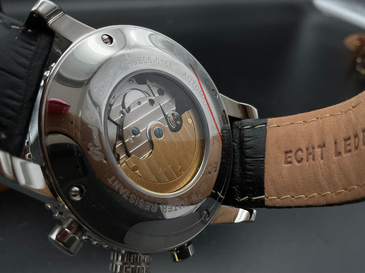 Silber-schwarze Raoul U. Braun RUB05-0166 Uhr