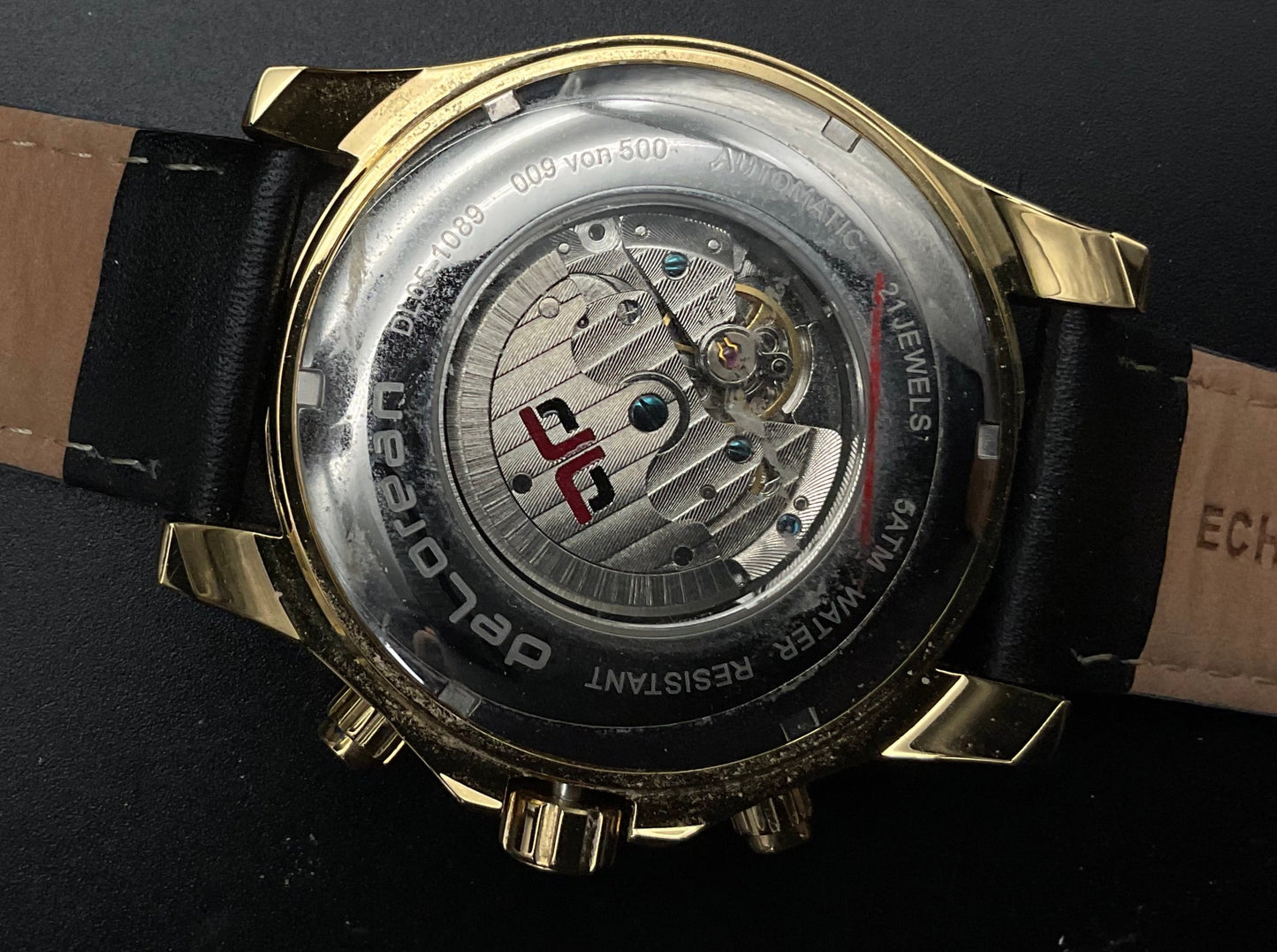 Gold-blaue DeLorean DL05-1089 Uhr