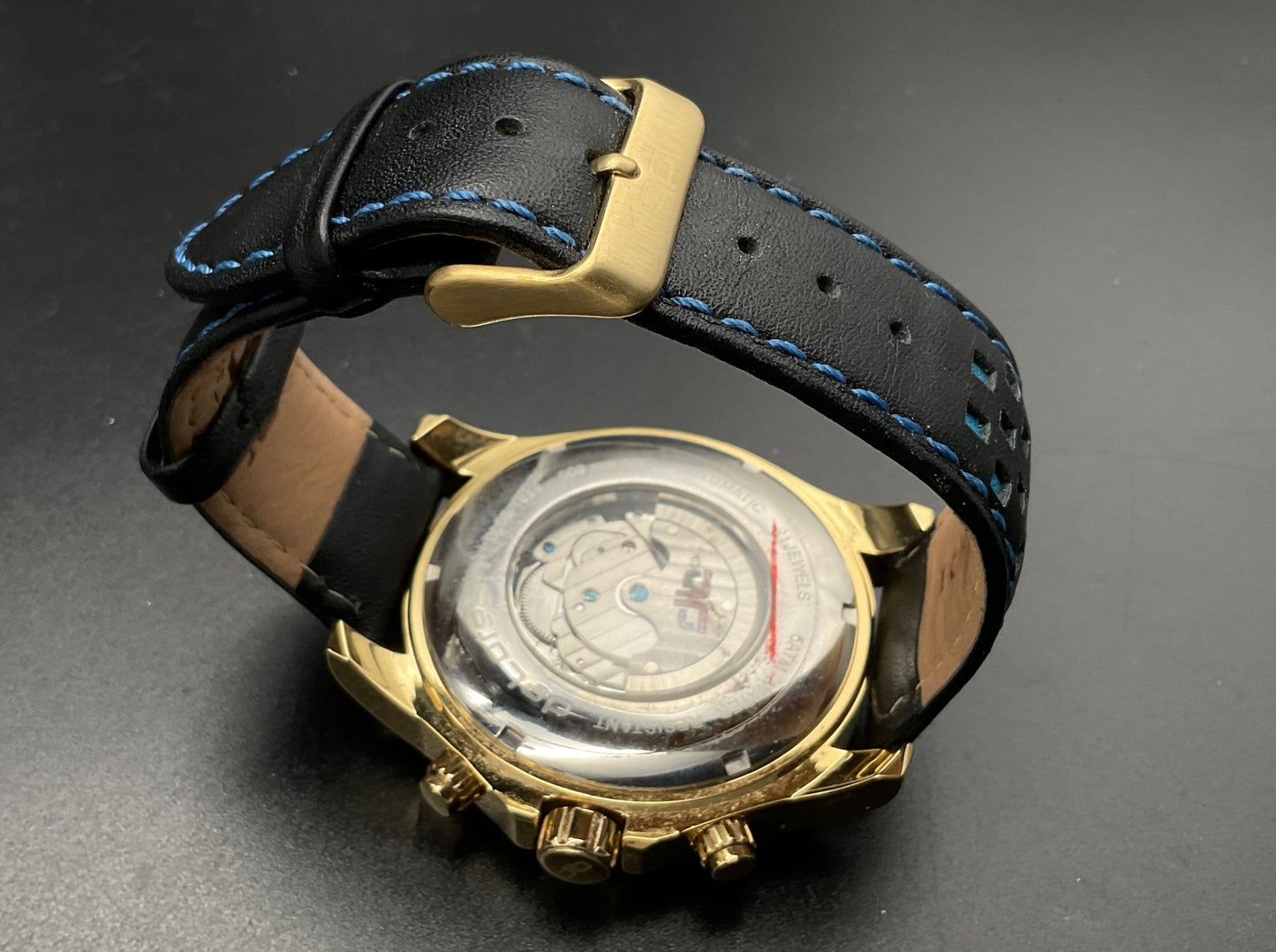 Gold-blaue DeLorean DL05-1089 Uhr