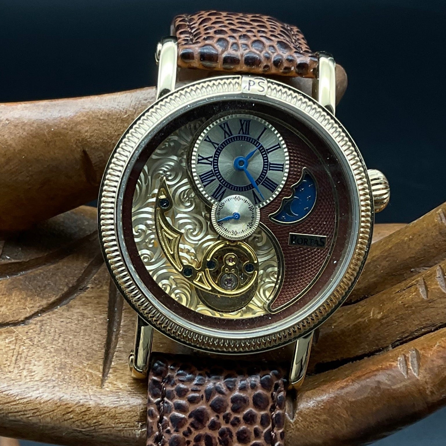 Uhr Portas Portas Herrenuhr Automatik Gold-schwarze Portas Uhr