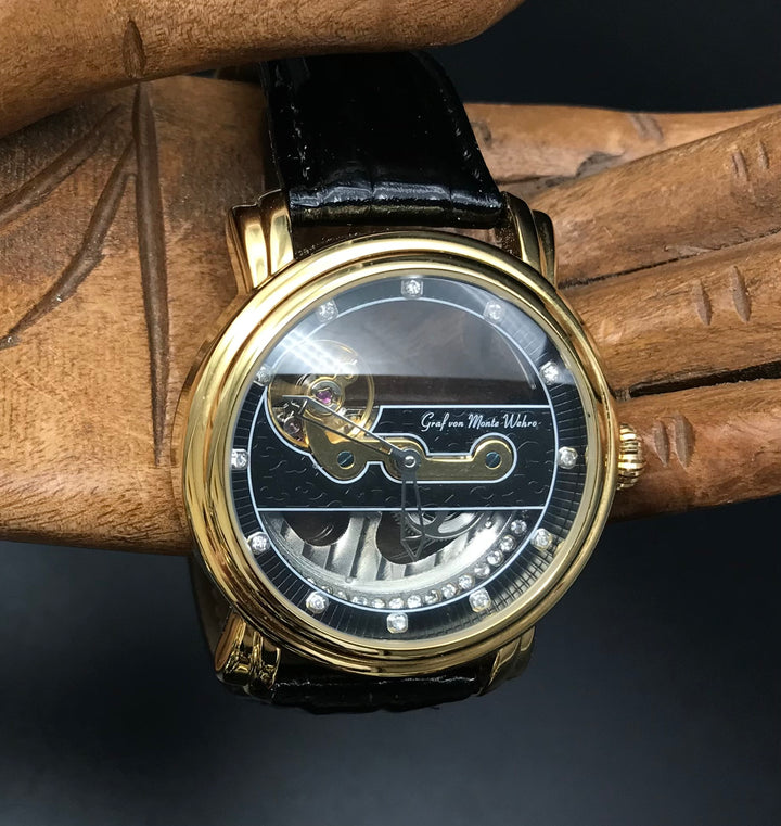 Gold-Schwarze Graf von Monte Wehro Uhr