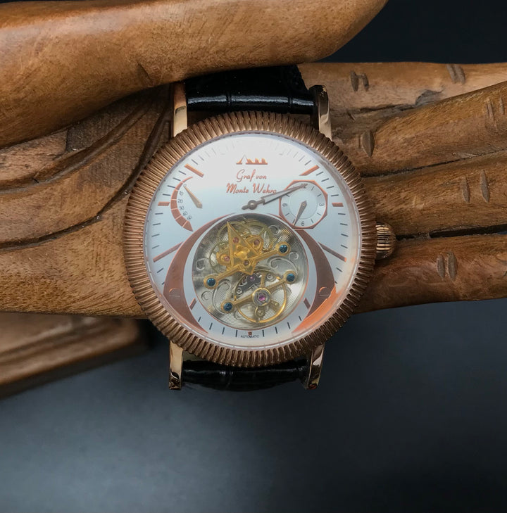 Roségoldene Graf von Monte Wehro Uhr
