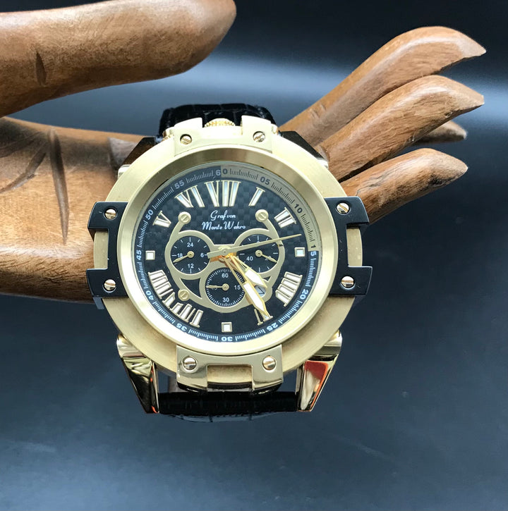Gold-Schwarze Graf von Monte Wehro Uhr