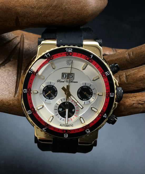 Gold-schwarze Raoul U. Braun Uhr