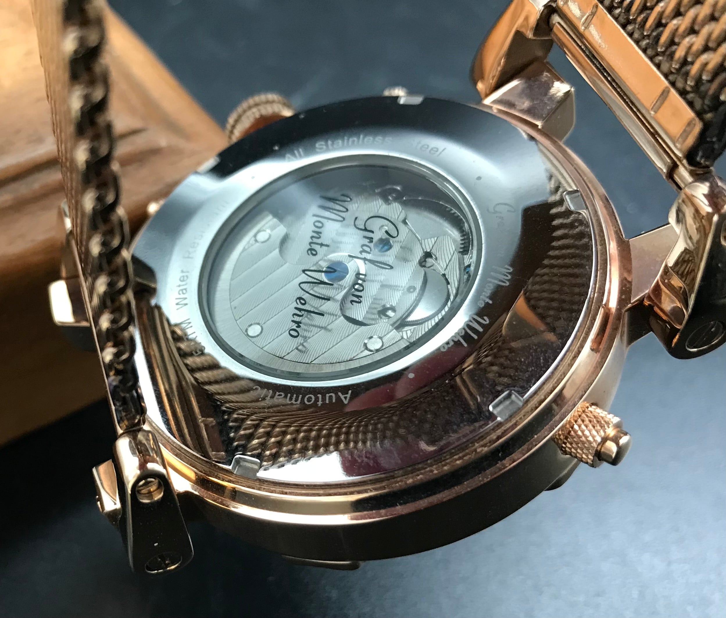 Roségoldene Garf von Monte Wehro Uhr