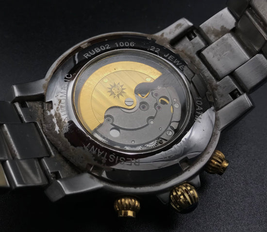 Blau-Gold-silberne Raoul U. Braun Uhr