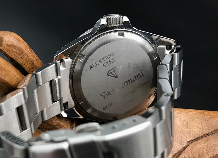 Blau-silberne YvesCamani Uhr