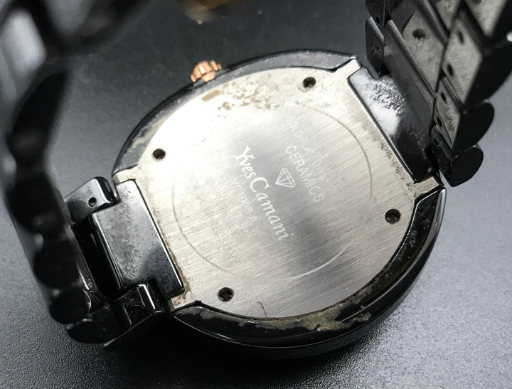 Schwarz-Roségoldene YvesCamani Uhr