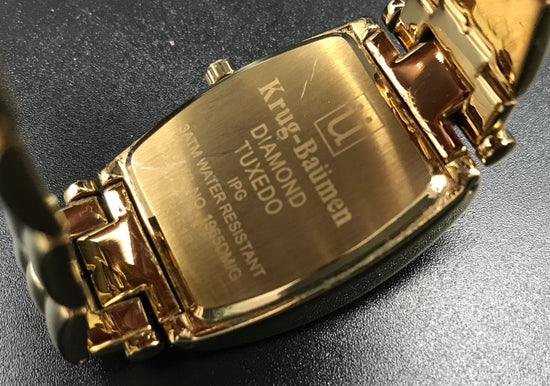 Gold-schwarze Krug-Baümen Diamond Tuxedo Uhr