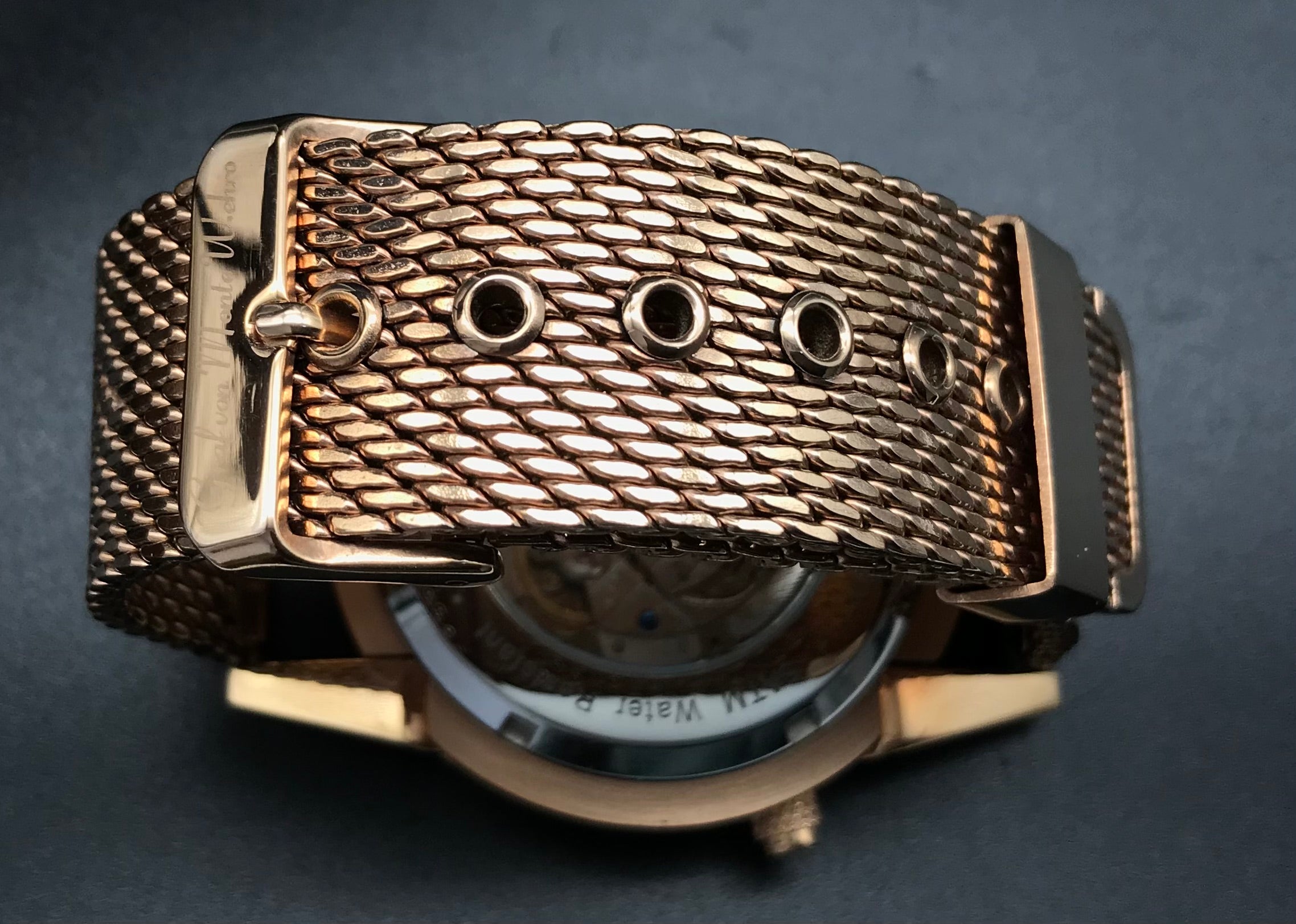 Schwarz Roségoldene Garf von Monte Wehro Uhr