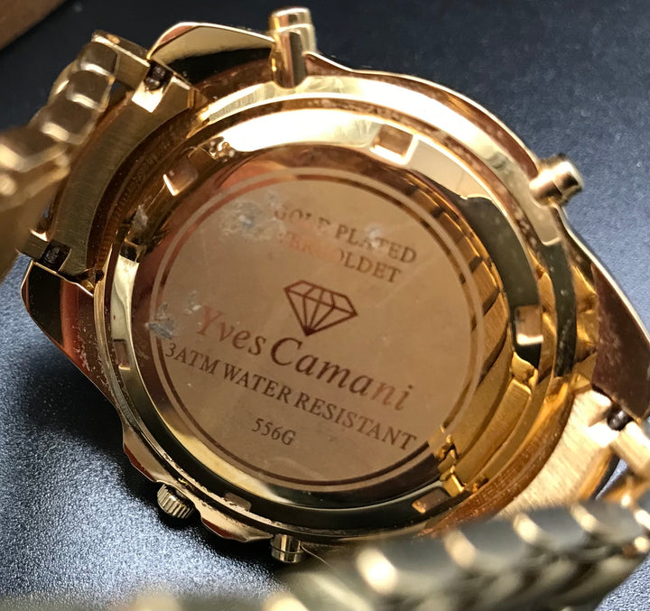 Goldene YvesCamani Uhr
