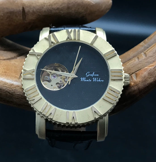 Gold-schwarze Graf von Monte Wehro Uhr